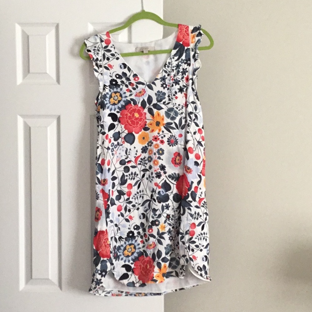 Sleeveless Floral LOFT Dress